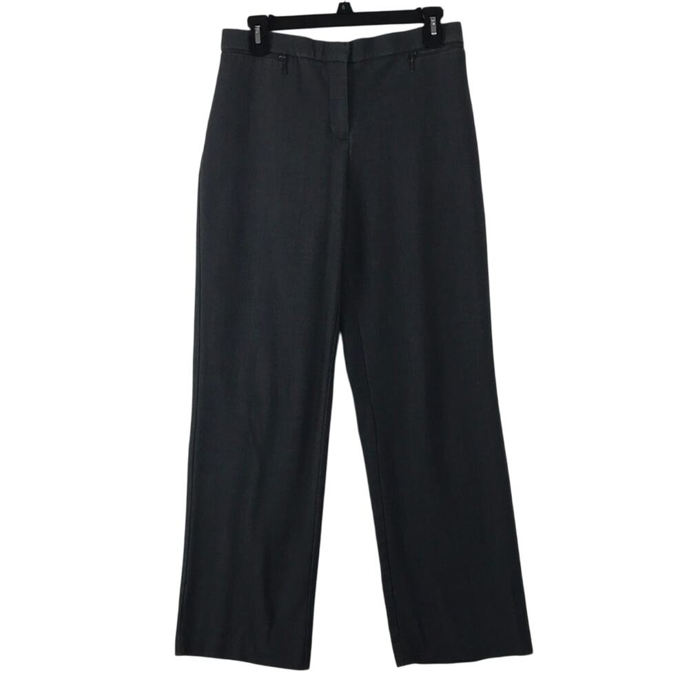Sag Harbor Stretch Gray Dress Pants Zipper Pockets Trousers Size 6 Petite
